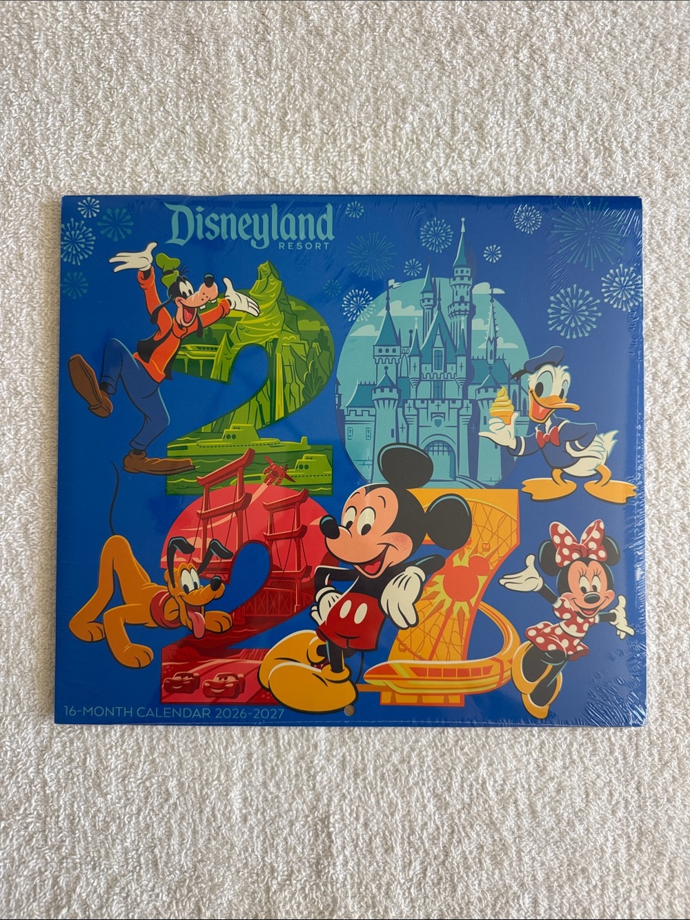 Disney Disneyland Resort 2026-2027 Calendar - Blue with Classic Characters